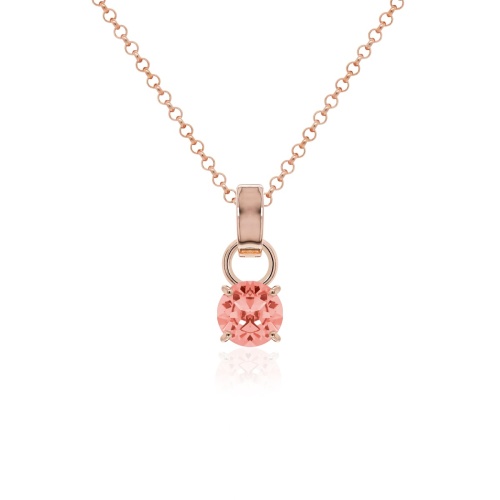 Mini Charm Necklace Set Rose Peach