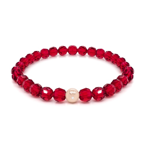Marmara Icon Bead Bracelet Rose gold-plated Scarlet