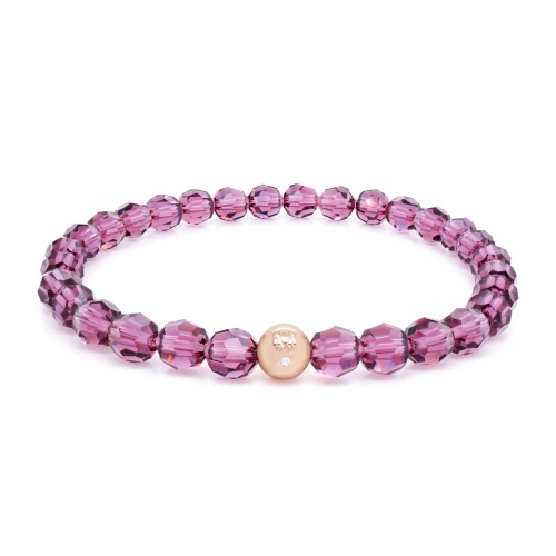 Marmara Icon Bead Bracelet Rose gold-plated Amethyst