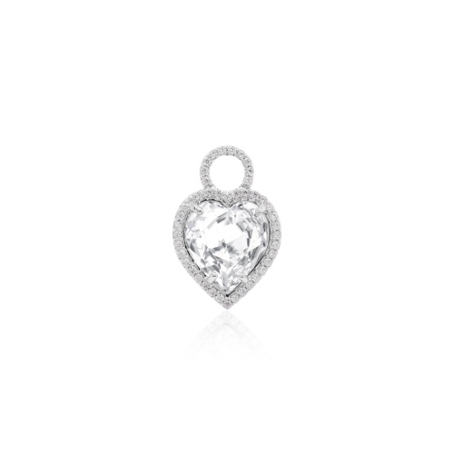 Pave Big Heart Crystal Rhodium-plated
