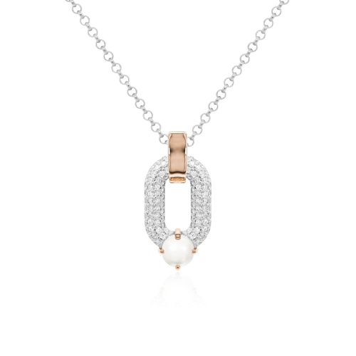 Morganite Oval Drop Link vėrinys
