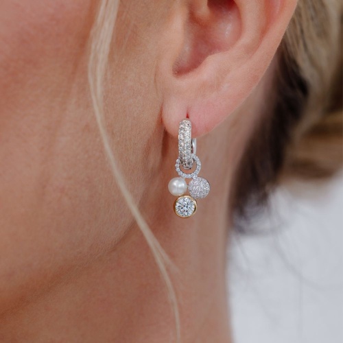 Lustrous Elegance charms Rhodium/Yellow gold plated