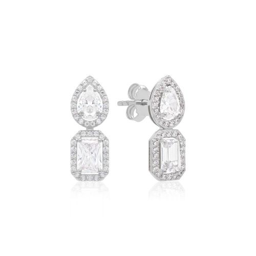 Diva Stud Earrings Rhodium plated