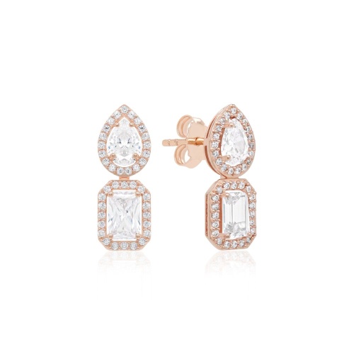 Diva Stud Earrings Rose Gold plated