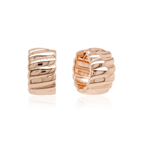 Gilded Twist Earrings Rose gold plated