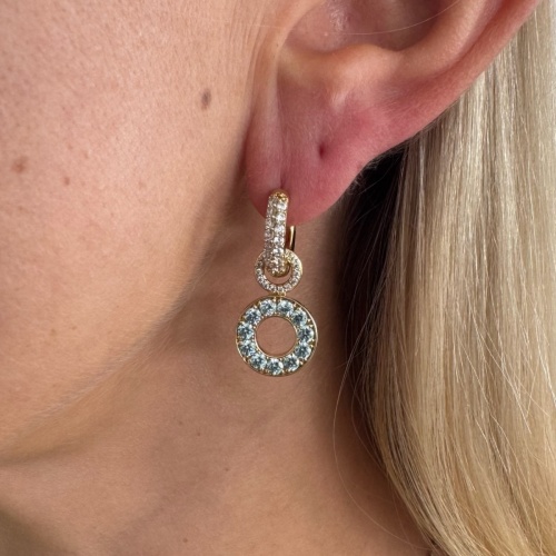 Frosty Mint Round charms Yellow gold-plated