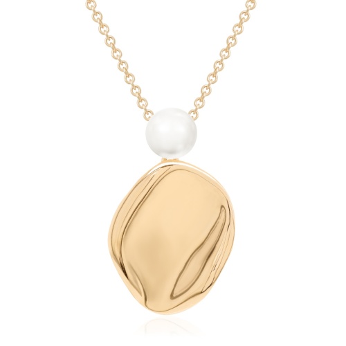 Golden Petal Pearl necklace 