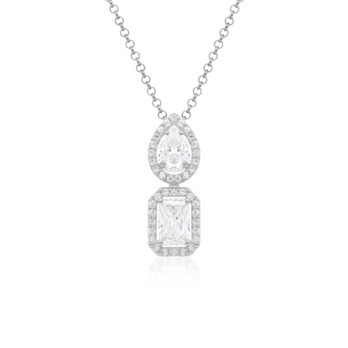 Diva Necklace Rhodium plated