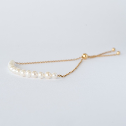 Freshwater Pearl bracelet Yellow Gold plated