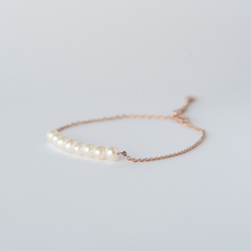 Freshwater Pearl bracelet Rose Gold plated