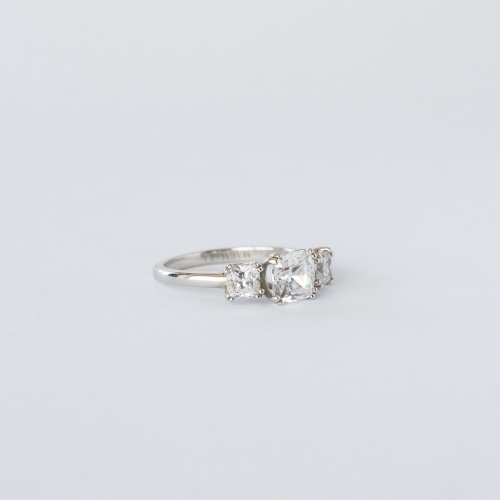 Trinity Ring rhodium plated 16.5