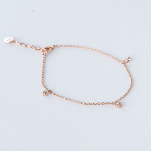 Dangling Stone bracelet Rose Gold plated