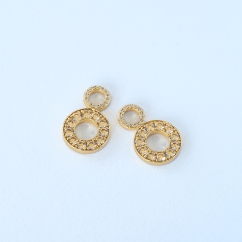 Bazel Charms Yellow Gold plated Yellow Zirconia