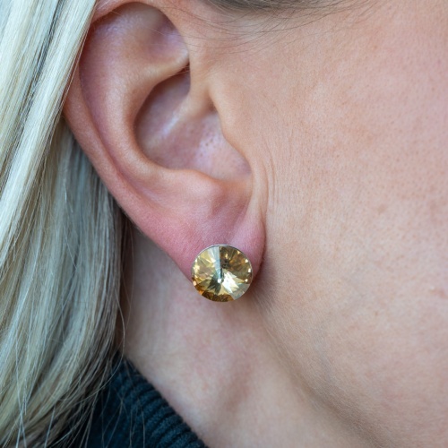 Stud Earrings Golden Shadow
