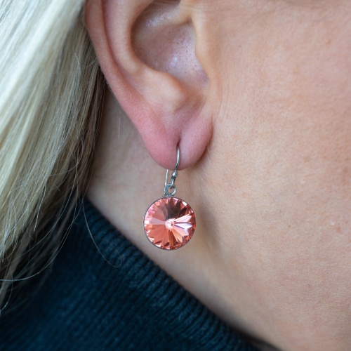 Rivoli earrings Rose Peach