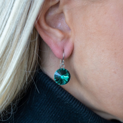 Rivoli earrings Emerald