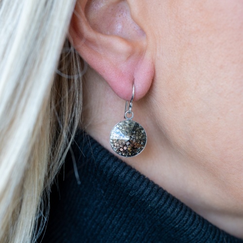 Rivoli earrings Black Patina