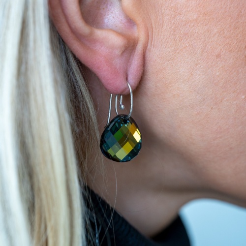 Round Earrings Twist Tabac