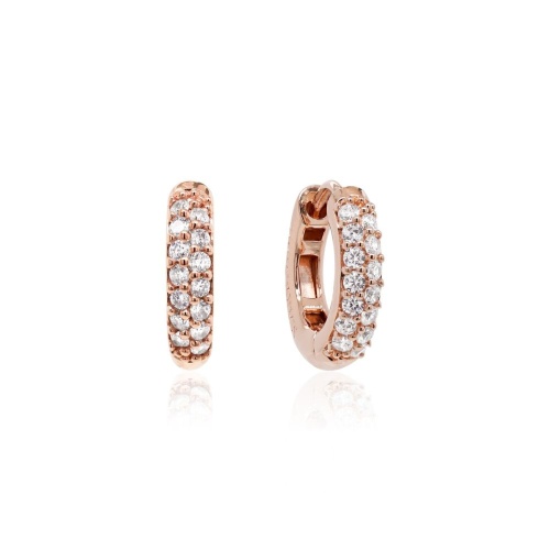 Charm Base Earrings Rose Gold-plated
