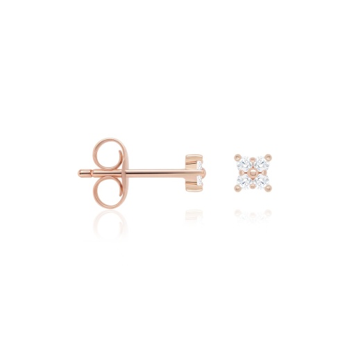 Petité Fourfold Glow Stud earrings Rose gold-plated