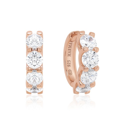 Crystal Line Hoops rosé