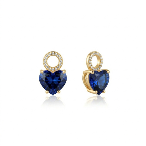Forever Heart Charms Yellow Gold-Plated Dark Sapphire
