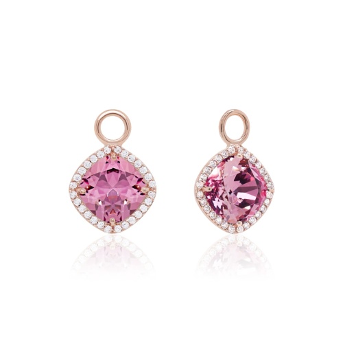 Fancy Stone Charms Rose gold-plated Antique Pink