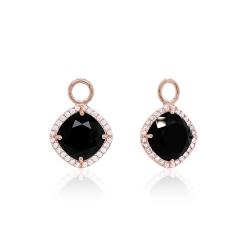 Fancy Stone Earring Charms Jet