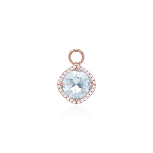 Fancy Stone Necklace Charm Rose gold-plated Light Azore