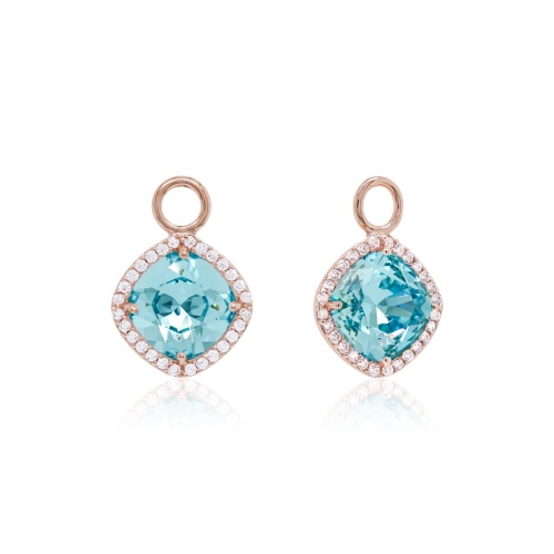 Fancy Stone Charms Rose gold-plated Light Turquoise