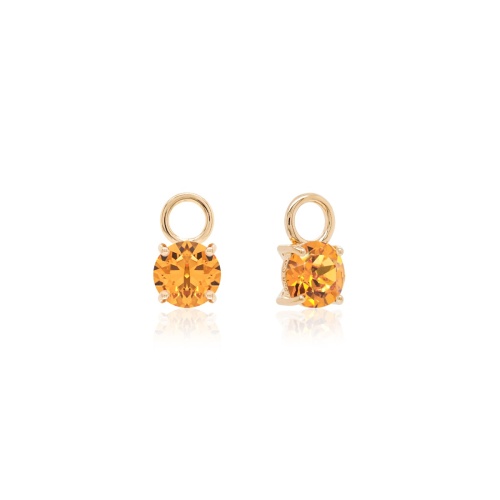 Mini Charms Yellow gold-plated Dark Orange