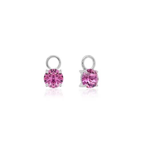 Mini Charms Rhodium plated Dark Rose