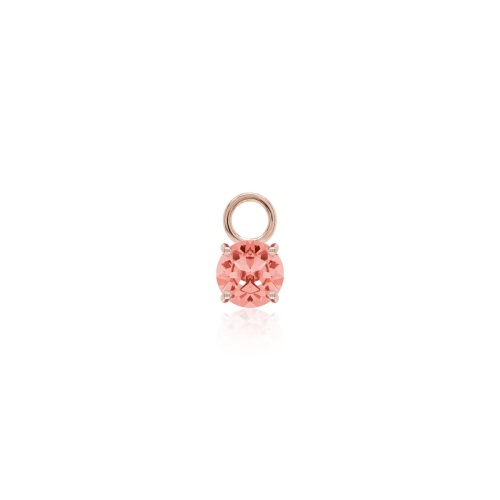 Mini Necklace Charm Rose gold-plated Rose Peach