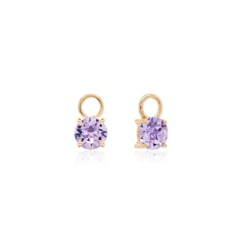 Mini Charms Yellow gold-plated Violet