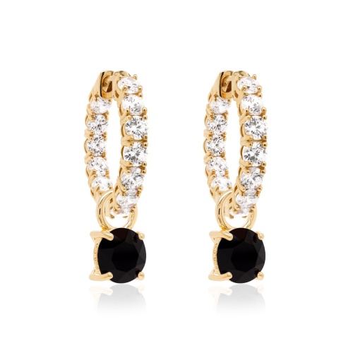 Mini Chram Earring Set Yellow gold-plated