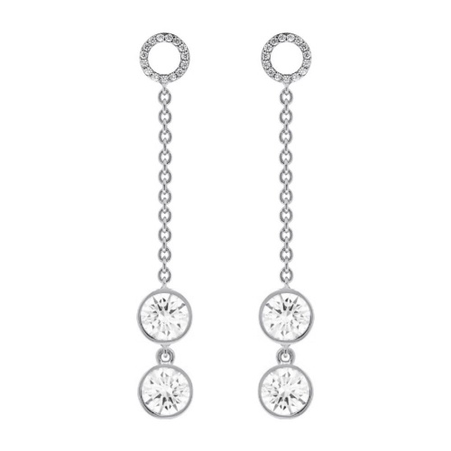 Drop Chain earring charms Crystal