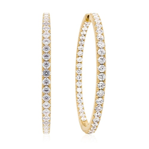 Infinity Hoops XL Yellow Goldplated
