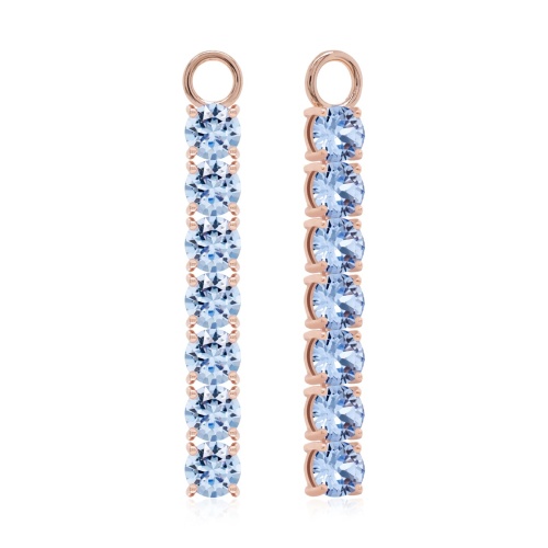 Tennis Charms Rose Gold-plated Lt Sapphire