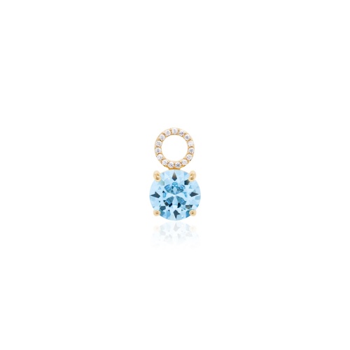 Charm Yellow gold-plated Aquamarine
