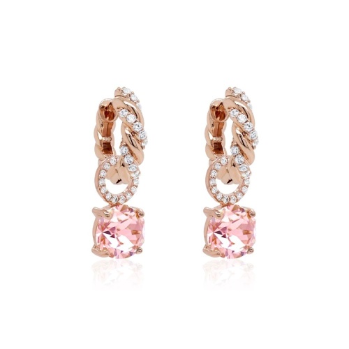 KNOTY CHARM EARRINGS LIGHT ROSE IGNITE GOLD-PLATED