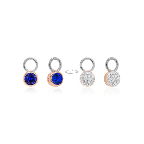 Tiny Charms Sapphire Bluedark Gold-plated