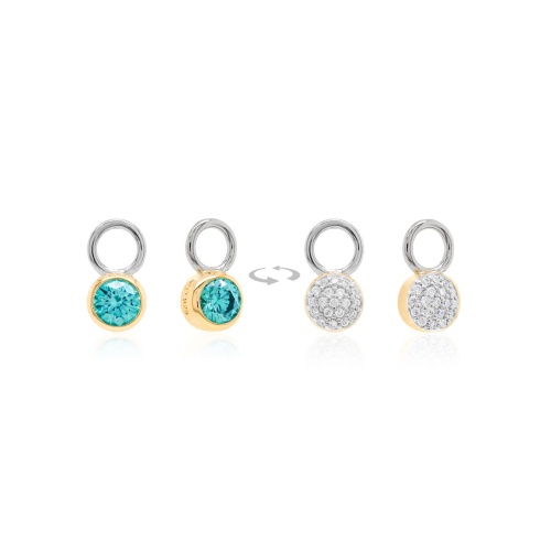 Tiny Charms Mint Green Yellow gold-plated
