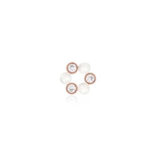 Pearl Crystal charm Rose-gold plated