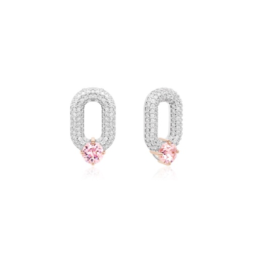 Oval Drop Link Charms Fancy Morganite