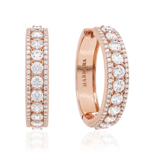 Majestic Hoop Earrings Rose gold-plated