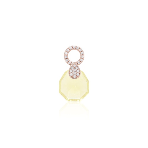 Pear Drop Single Charms Rose gold plated Jonquil
