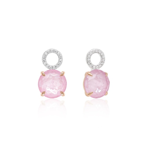 Sparkling Milky Charms Rose gold-plated prongs Soft Rose Ignite