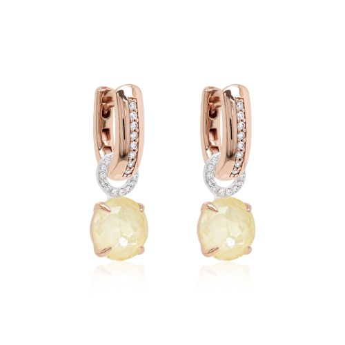 Milky Charm & Modern Classic Earring Set Soft Yellow