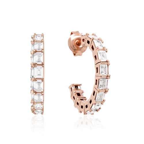 Inside Out Half Hoop earrings Rose gold plated