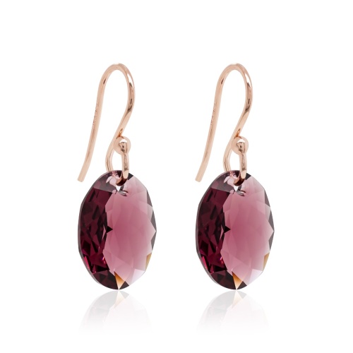 Oval Cut earrings Amethyst